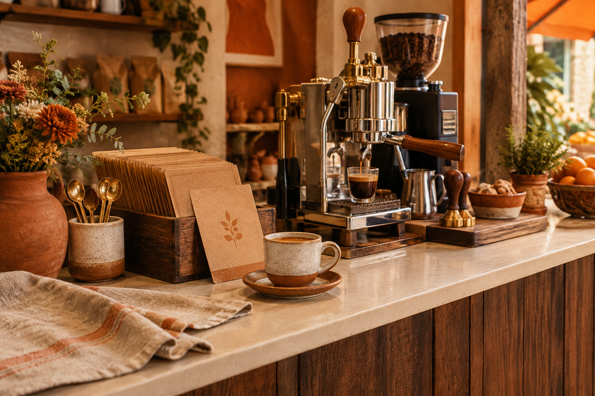 Fresh artisanal coffee market image