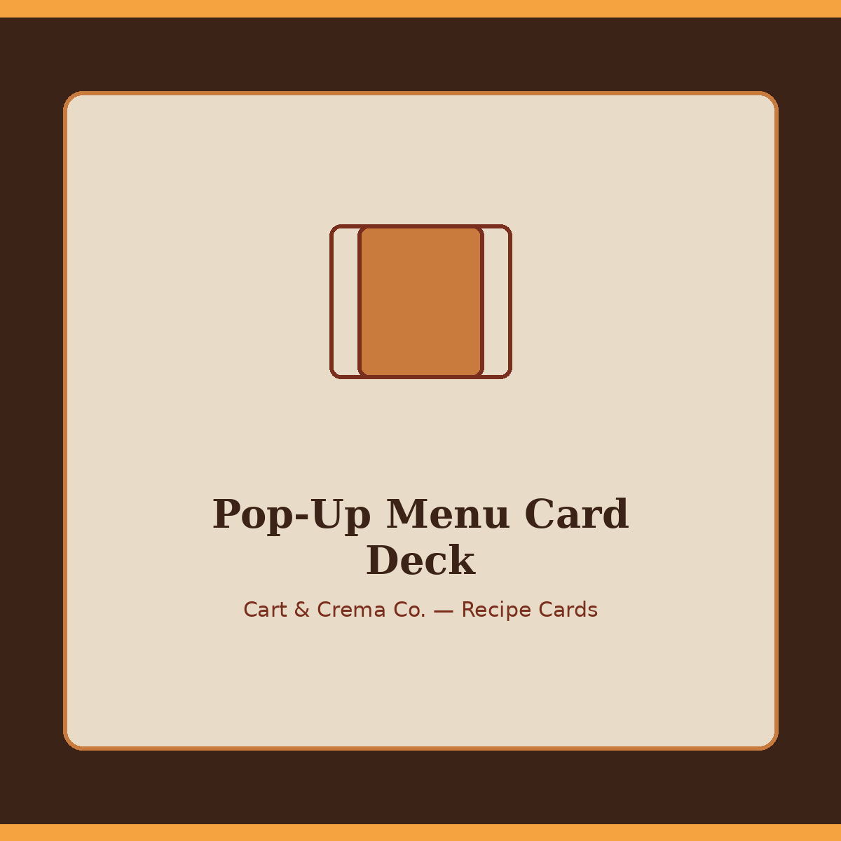 Pop-Up Menu Card Deck
