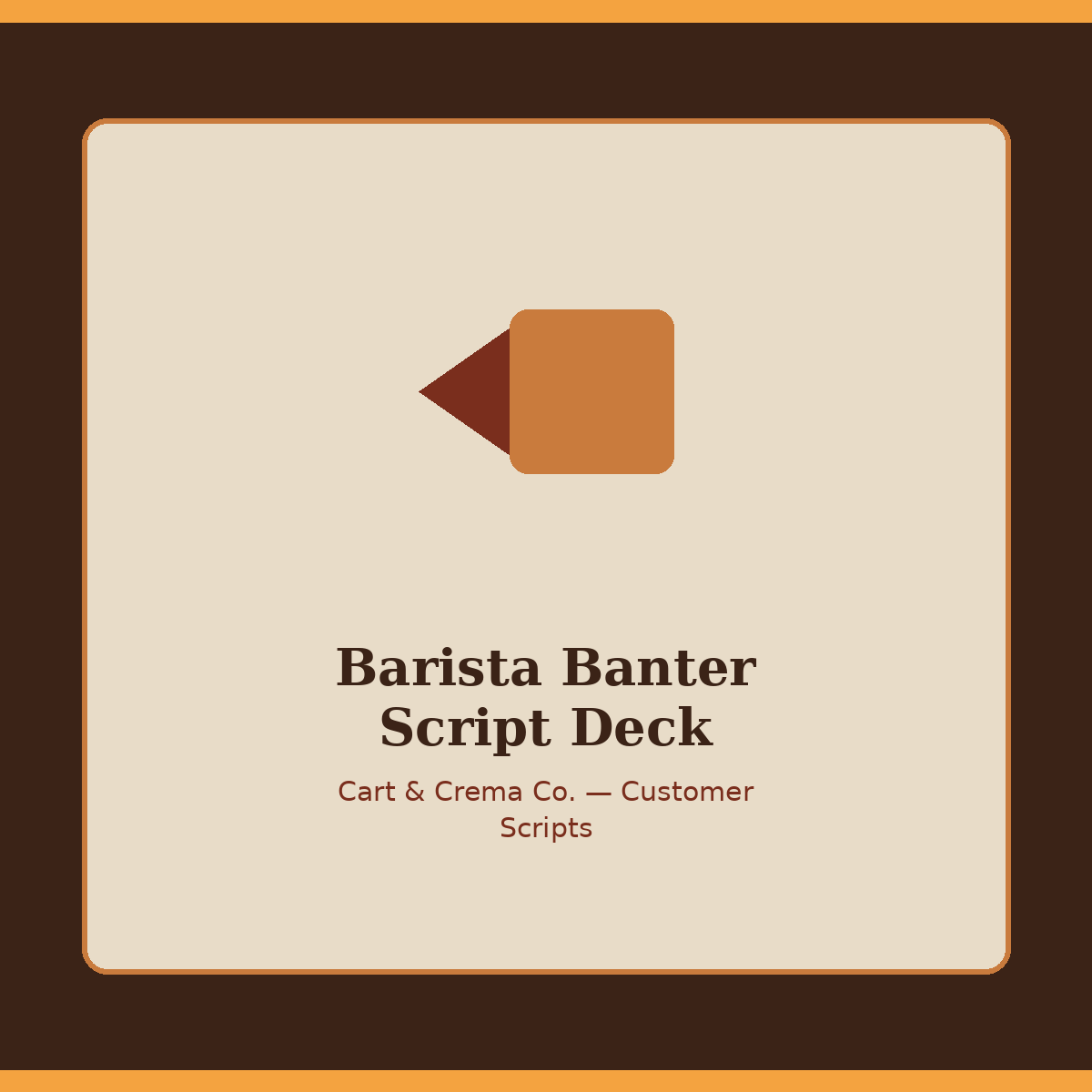 Barista Banter: Customer Script Deck